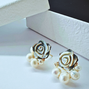 シェルローズ＆パールピアス 3