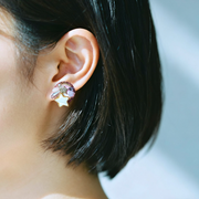 スターシャイン・シェルビジューピアス ピンク 2
