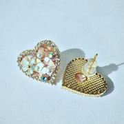 フラワーパールハートピアス 6