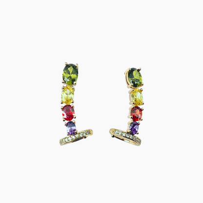 レインボージュエルラインピアス